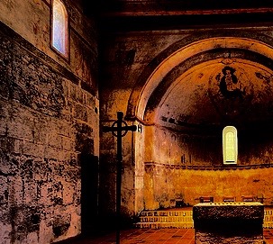 inside an old cathedral 